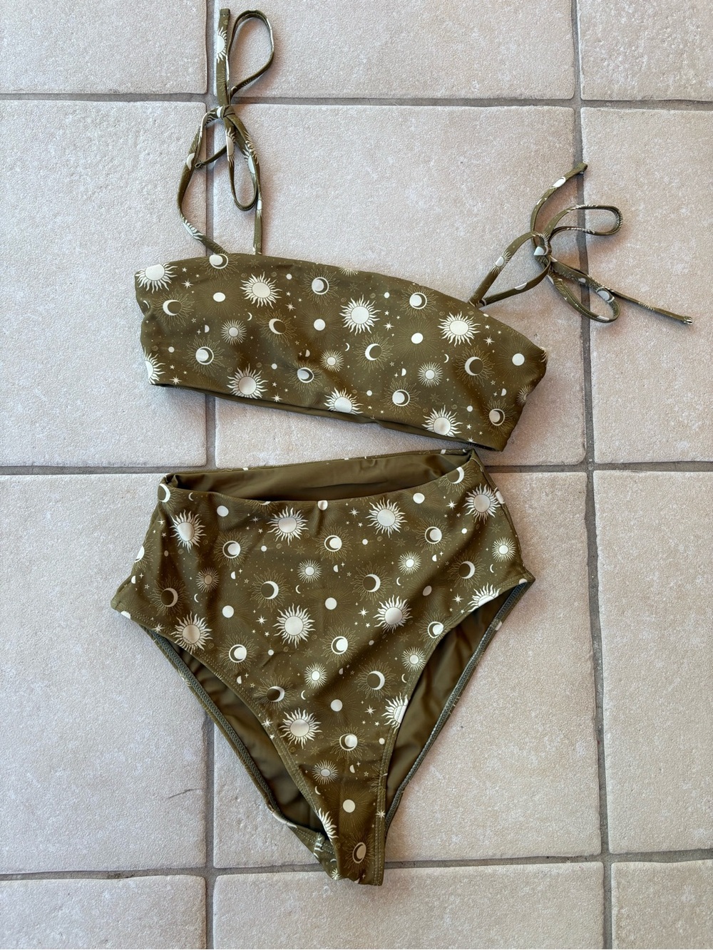 Geode Celeste High-Waist Bikini Set XS